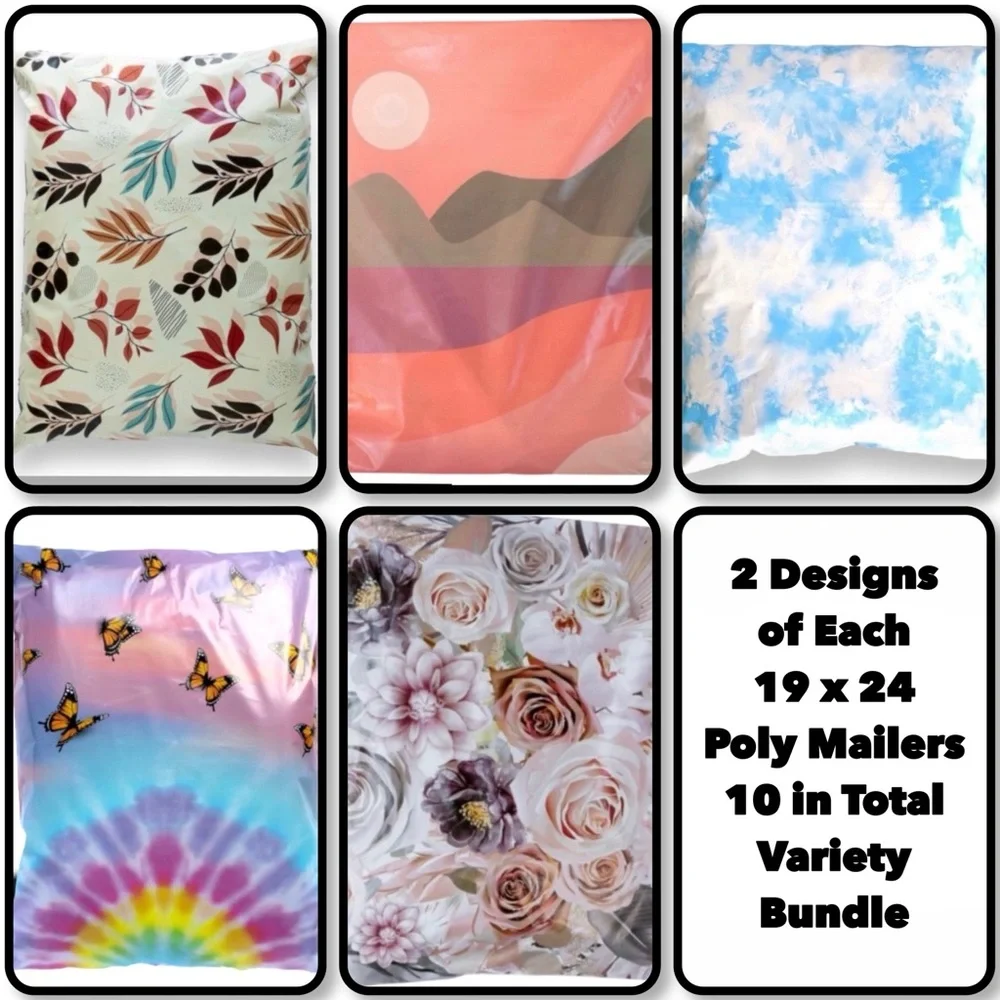 19x24 (10 qty Colorful Poly Mailers Variety Bundle - Picture 8 of 8